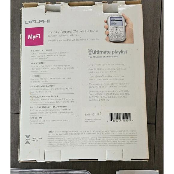 Delphi Personal XM Satellite Radio xm2Go MyFi SA10113-11P1 - Picture 7 of 7
